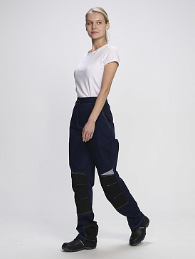 Костюм женский Формула-1 КБ  т.синий, василек/черный 