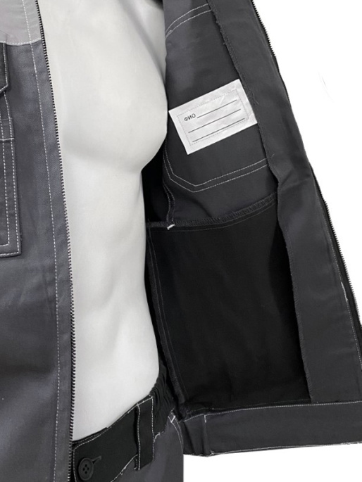 Костюм «Формула Коттон» ПКК т/серый, св-серый/черный С СОП