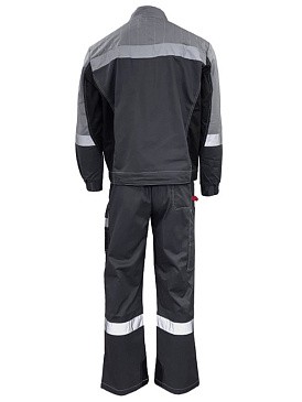 Костюм «Формула Коттон» ПКК т/серый, св-серый/черный С СОП