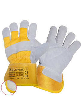 Перчатки рабочие BERG WINTER комбин. спилковые