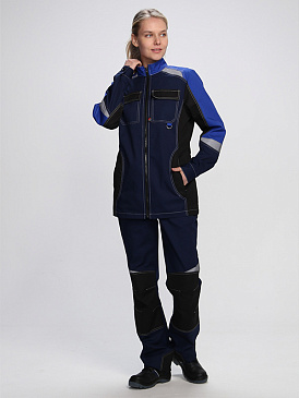 Костюм женский Формула-1 КБ  т.синий, василек/черный 
