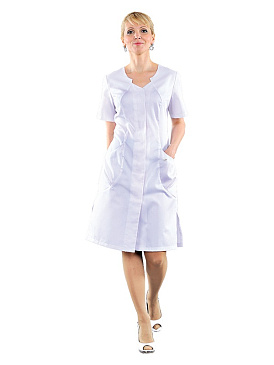 Халат медицинский МИЛАНА короткий рукав