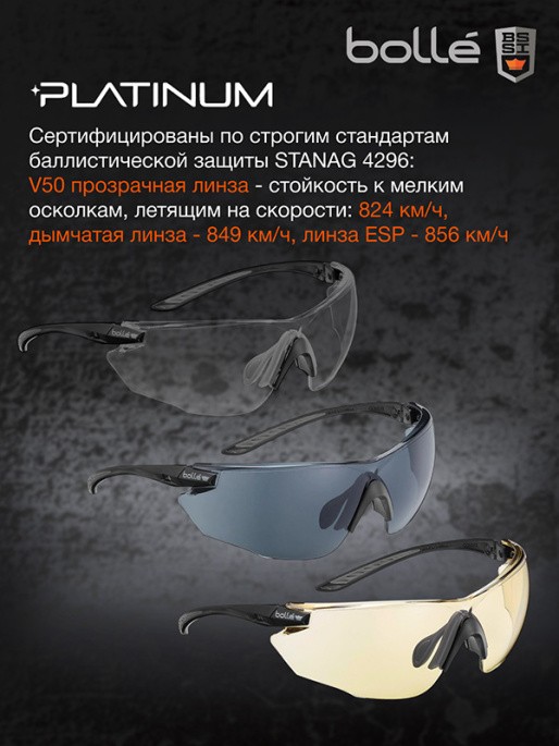 Очки тактические BOLLE COMBAT KIT набор Очки тактические BOLLE COMBAT KIT набор