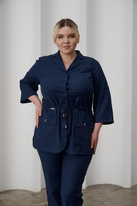 Куртка медицинская женская 3/4 Тевия А802Б Куртка медицинская женская 3/4 Тевия А802Б