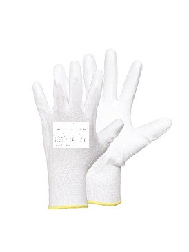 Перчатки рабочие WHITE GRIP нейлон, полиуретан