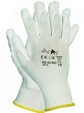 Перчатки рабочие FF HS 04-003 нейлон/полиур белые