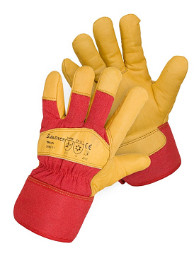 Перчатки рабочие TRAUN комбинированные, утеплен. иск.мех