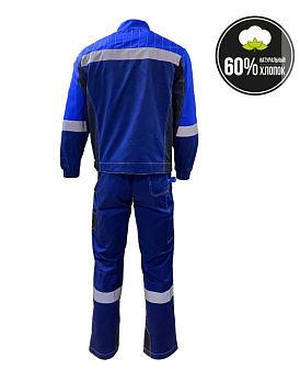 Костюм ФОРМУЛА КОТТОН ПКК т/синий, василек/черный С СОП