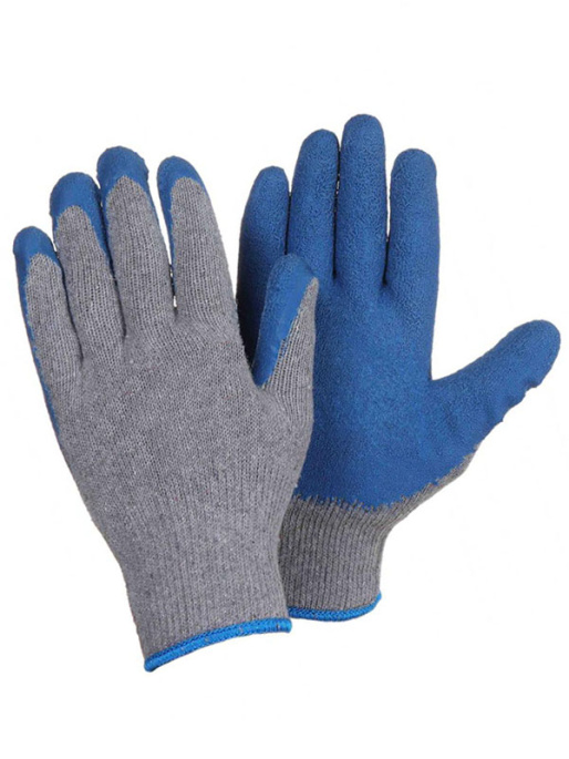 Перчатки рабочие МАРАКАНО  х/б 13 класс с латексным покр. синие